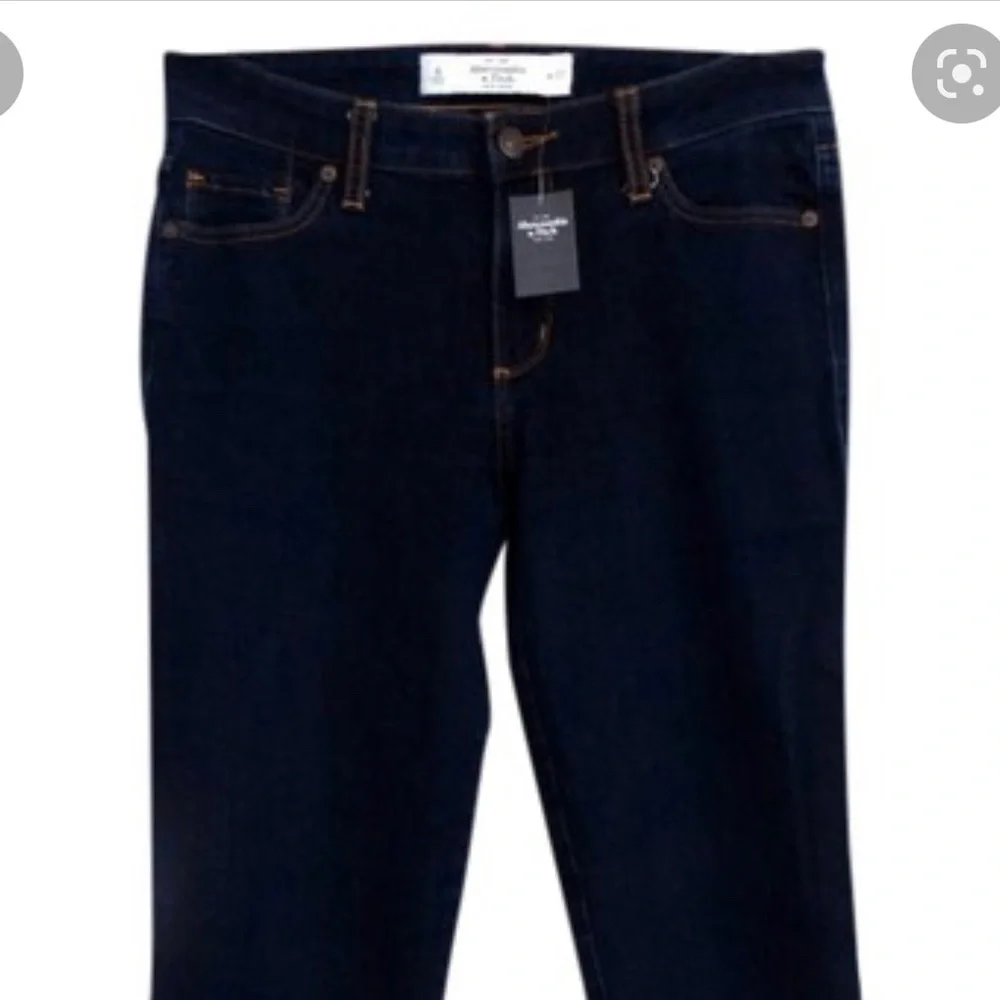 2 pairs Abercrombie & Fitch size 10 dark rinse flare jeans. 1 pair is NEW. - Picture 1 of 5